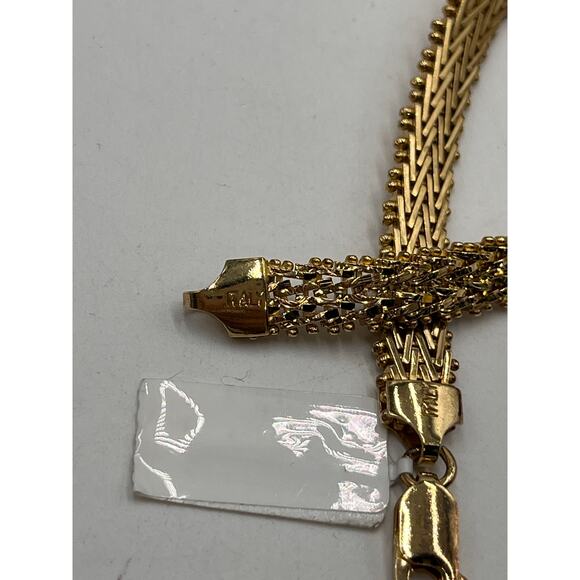 Italy Vermeil Sterling Silver .925 Gold Plated Signed Italy Bracelet - Picture 10 of 12